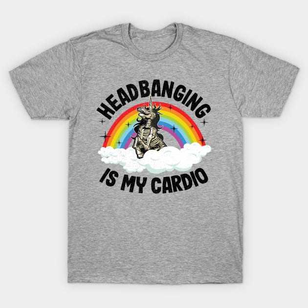 Headbanging Is My Cardio Funny Heavy Metal T-Shirt by Kuehni